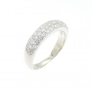 K18WG パヴェ ダイヤモンド ピンキーリング 0.40CT