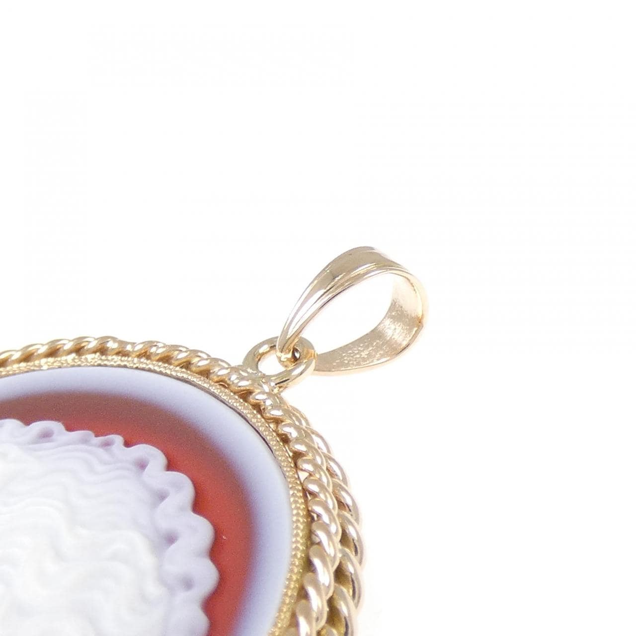 K18PG メノウカメオ ペンダント