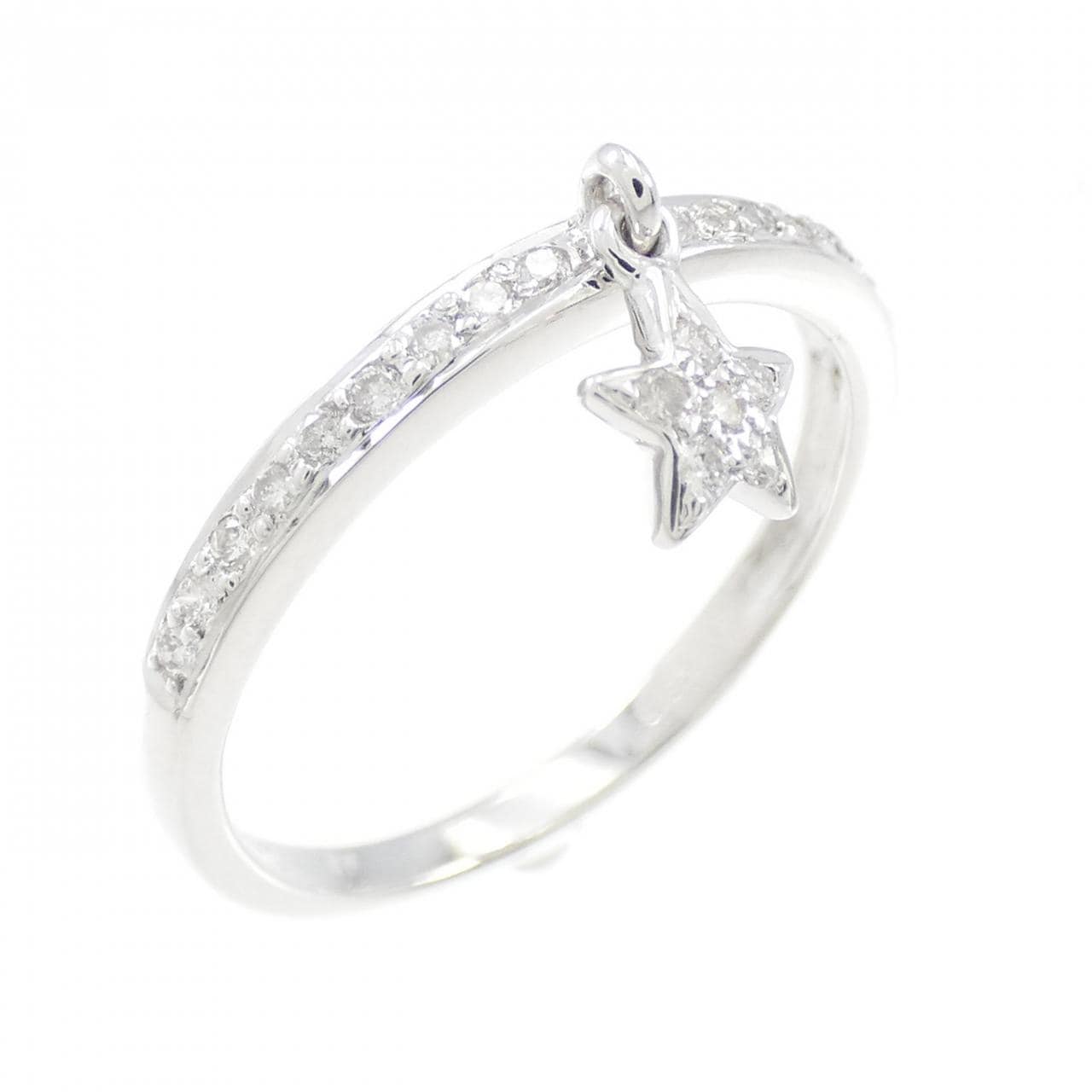 K18WG Star Diamond Ring 0.15CT