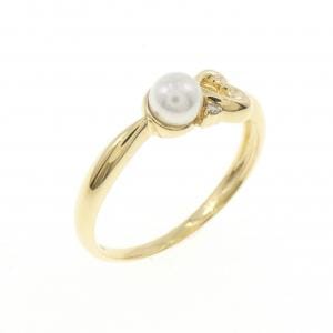 K18YG ハート アコヤパール リング 4.1mm
