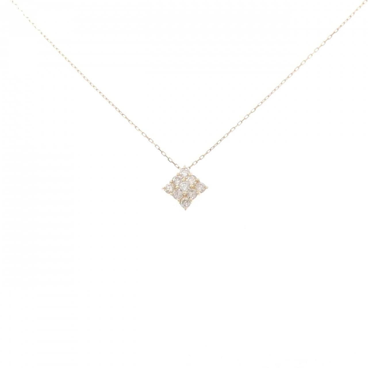 【新品】K10YG ダイヤモンド ネックレス 0.20CT