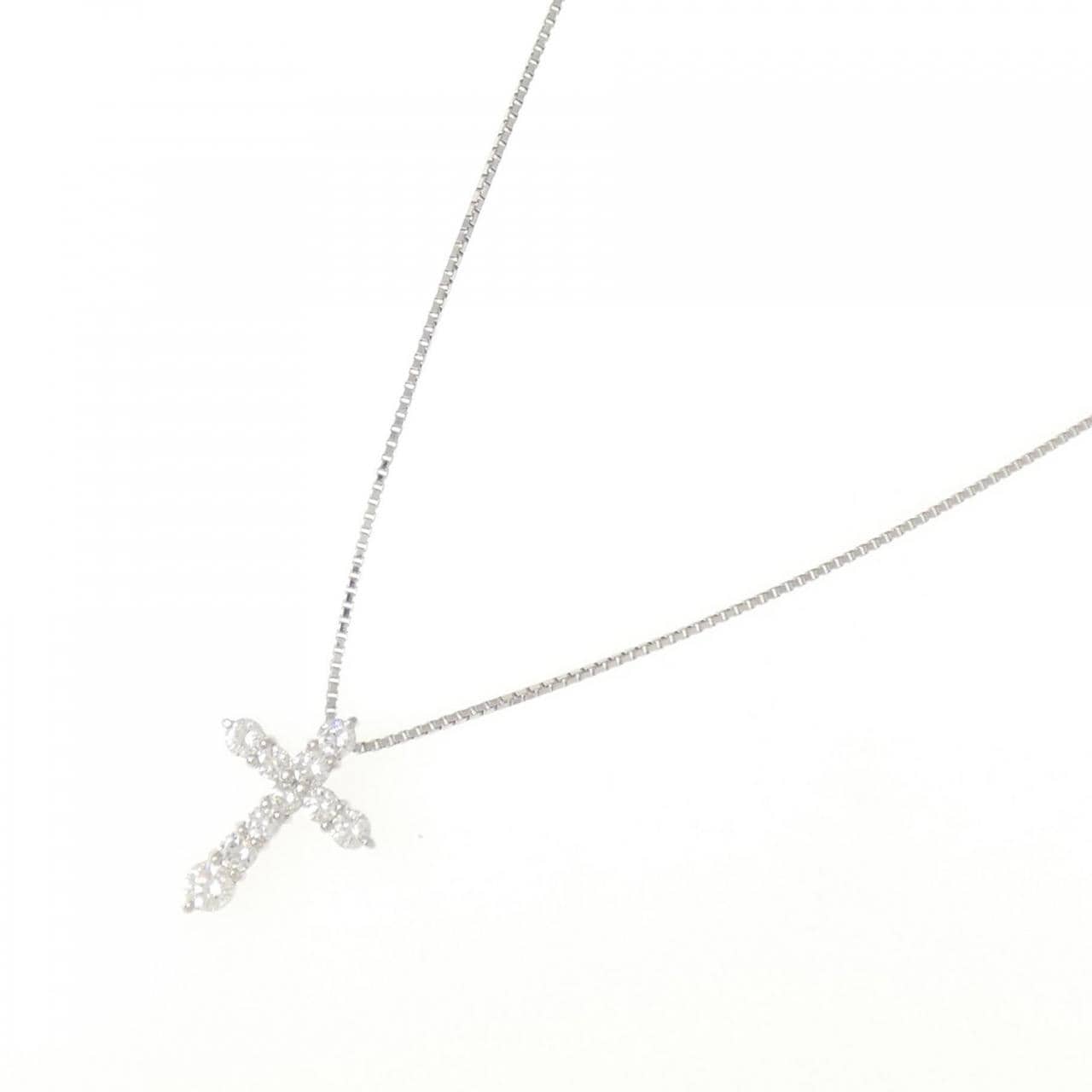 PT900/PT850 クロス ダイヤモンド ネックレス 0.50CT
