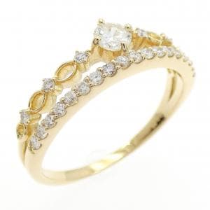 【リメイク】K18YG ダイヤモンド リング 0.40CT