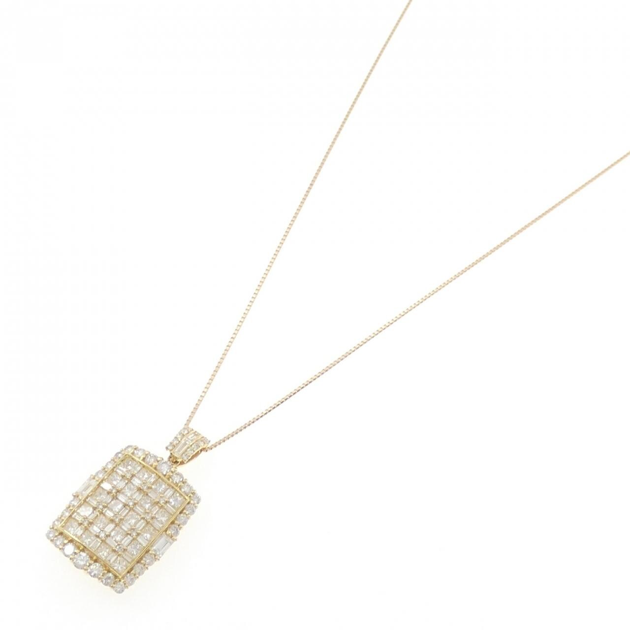 【新品】K18YG パヴェ ダイヤモンド ネックレス 2.00CT