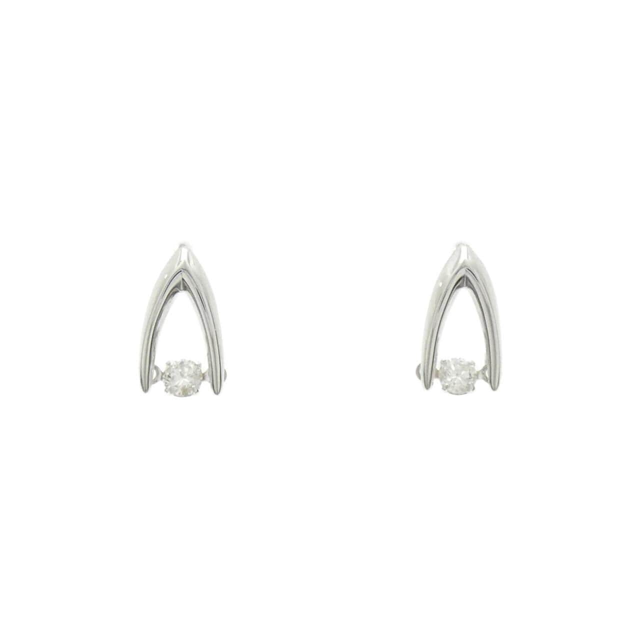 K18WG ダイヤモンド ピアス 0.20CT
