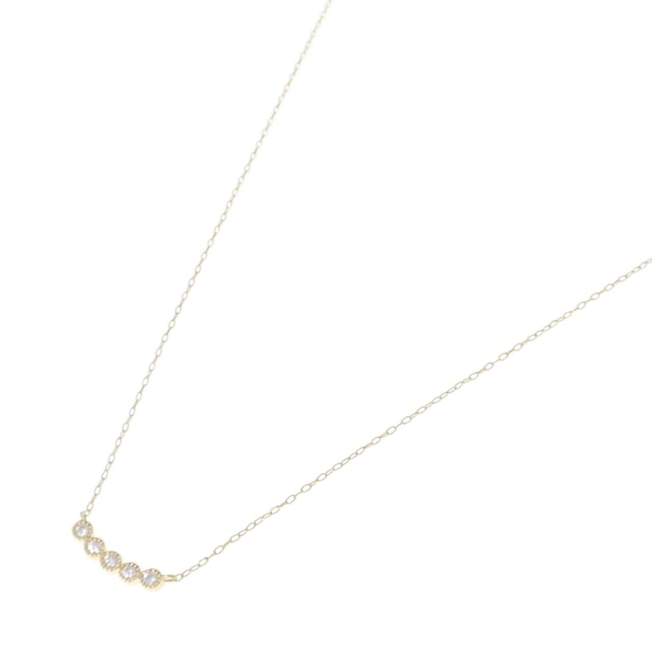 K18YG ダイヤモンド ネックレス 0.11CT