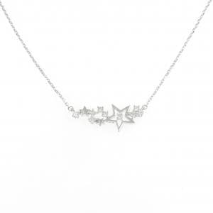 750WG スター ダイヤモンド ネックレス 0.17CT
