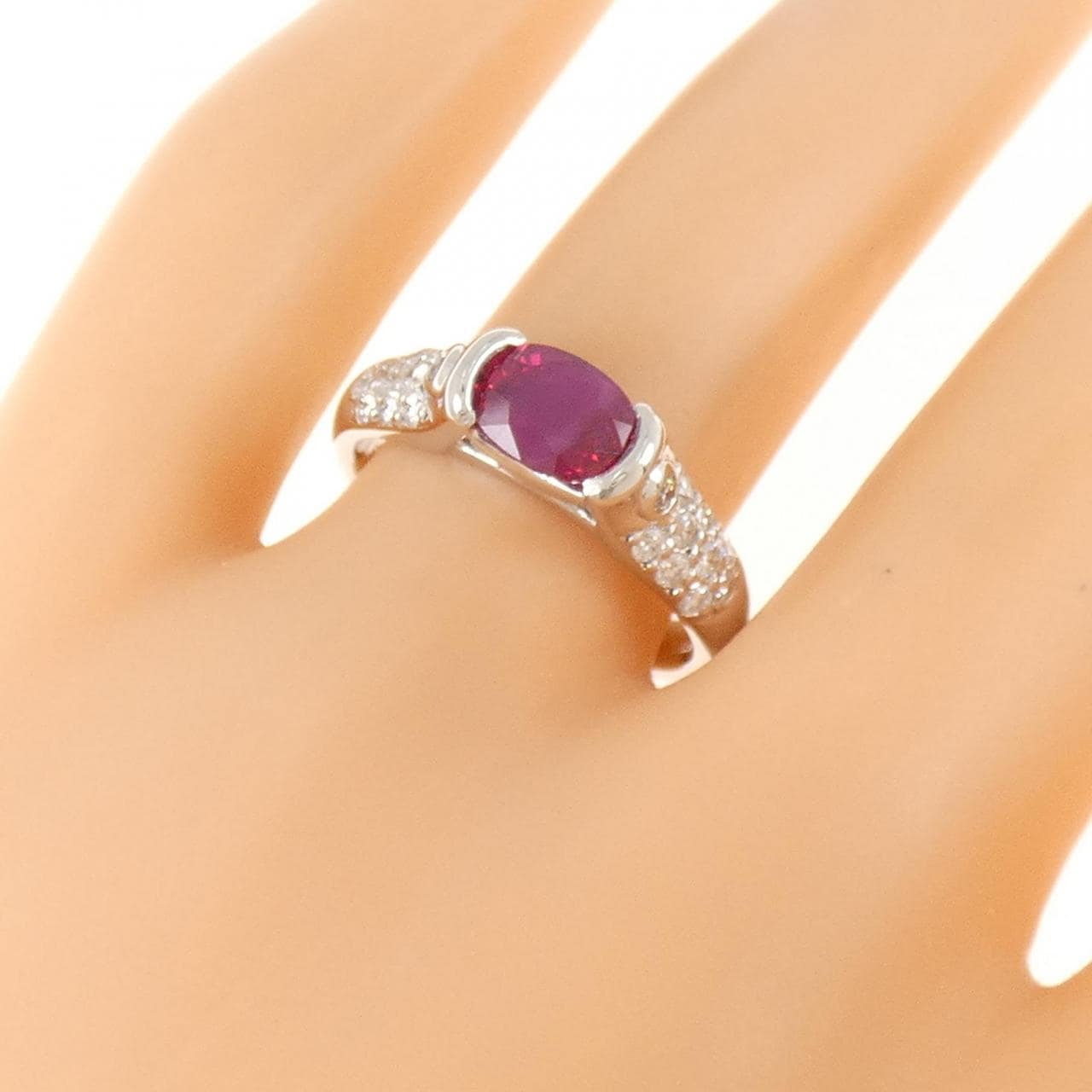 PT900 ルビー リング 1.02CT