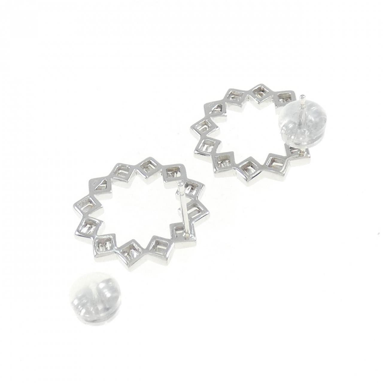 K18WG ダイヤモンド ピアス 0.40CT