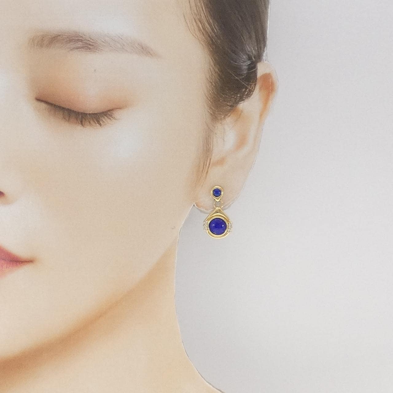 K18YG ラピスラズリ ピアス