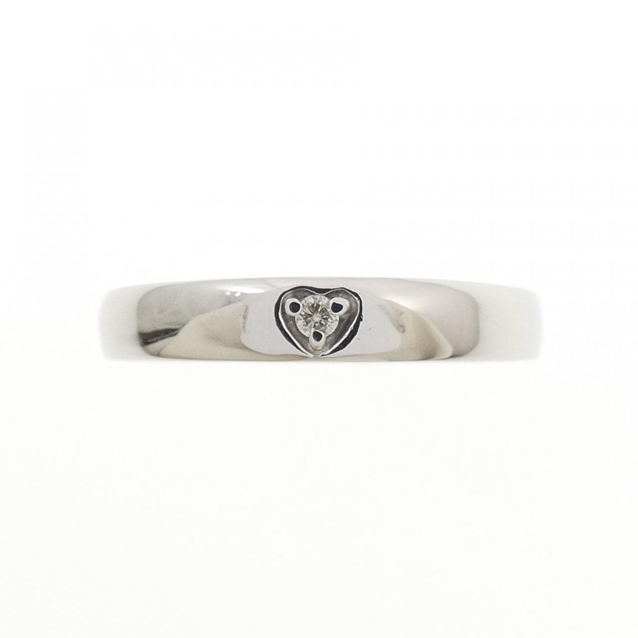 PT900 ハート ダイヤモンド リング 0.01CT