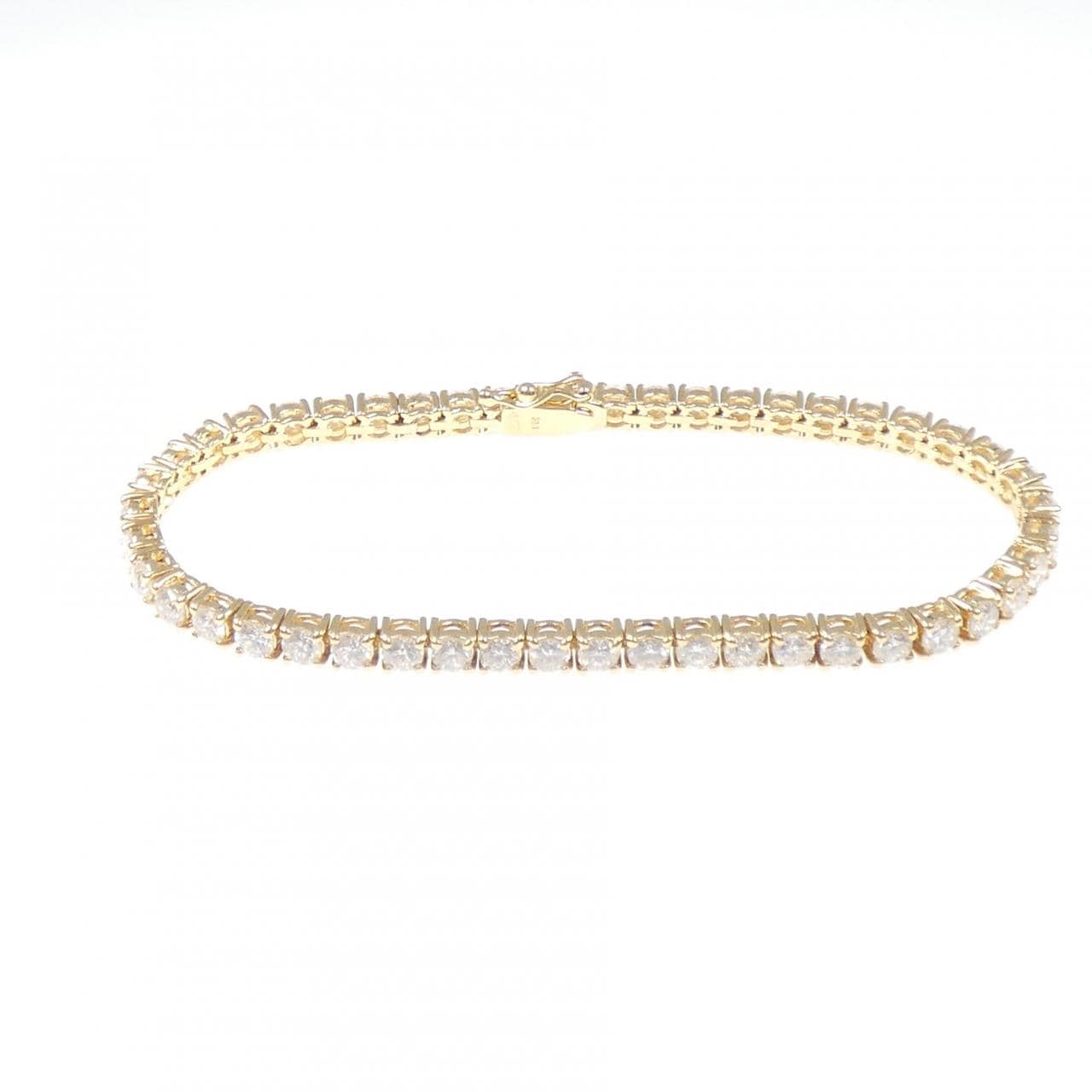 K18YG ダイヤモンド ブレスレット 4.55CT