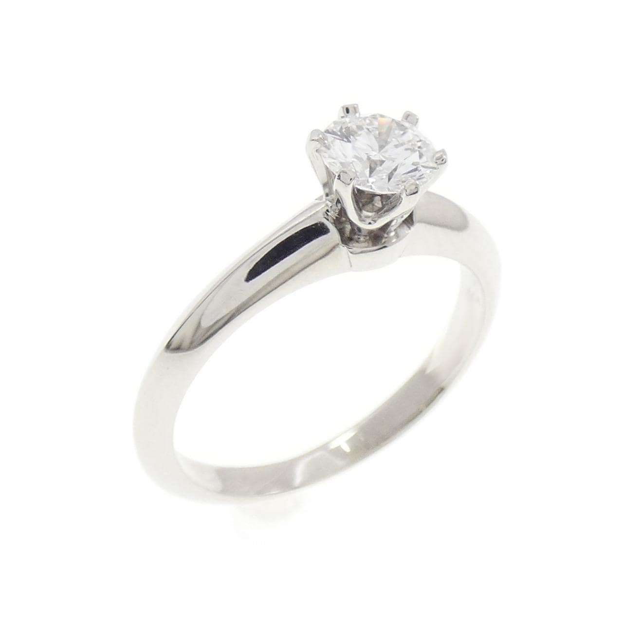 ティファニー クラシックソリティア リング 0.39CT D IF