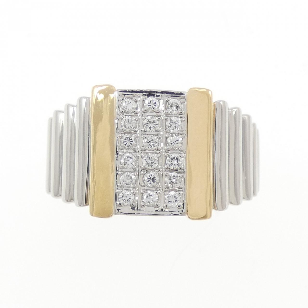 K18YG/PT900 ダイヤモンド リング 0.27CT