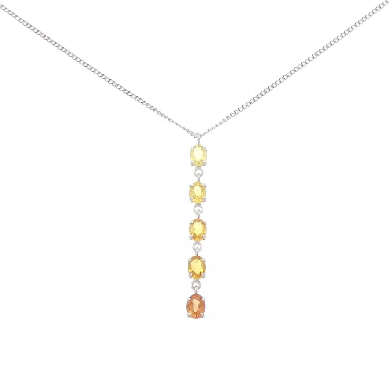 K18WG サファイヤ ネックレス 1.0CT