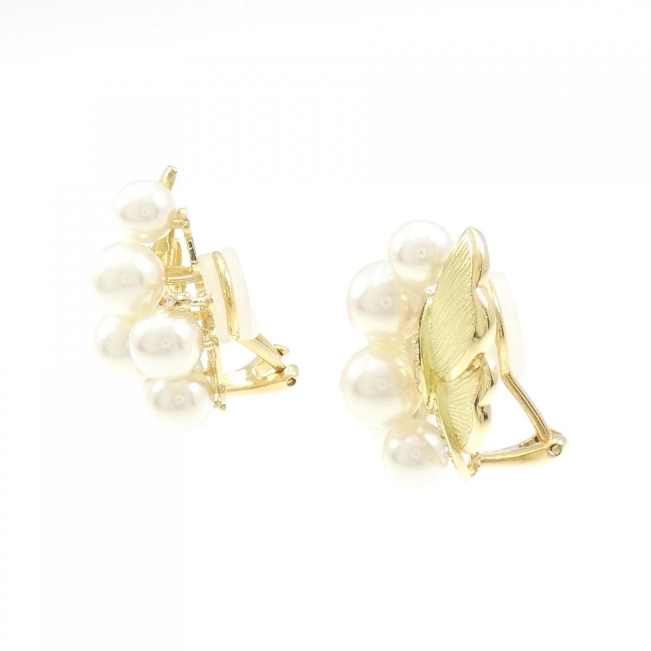 K18YG Akoya pearl earrings