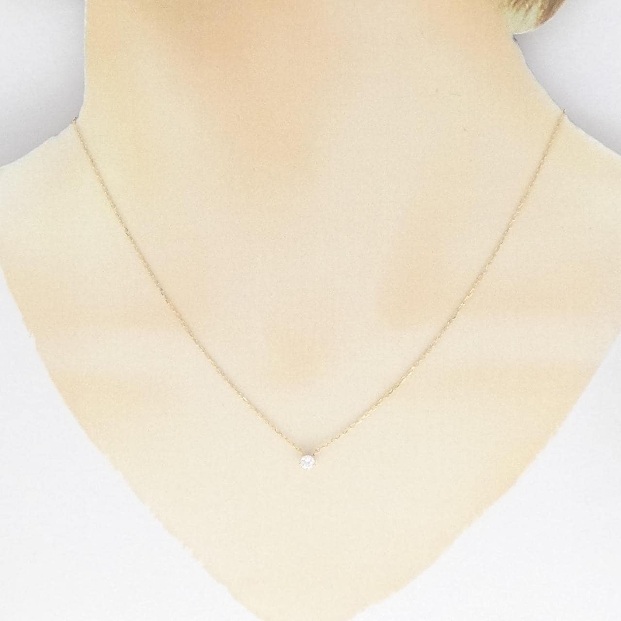K18YG ダイヤモンド ネックレス 0.14CT