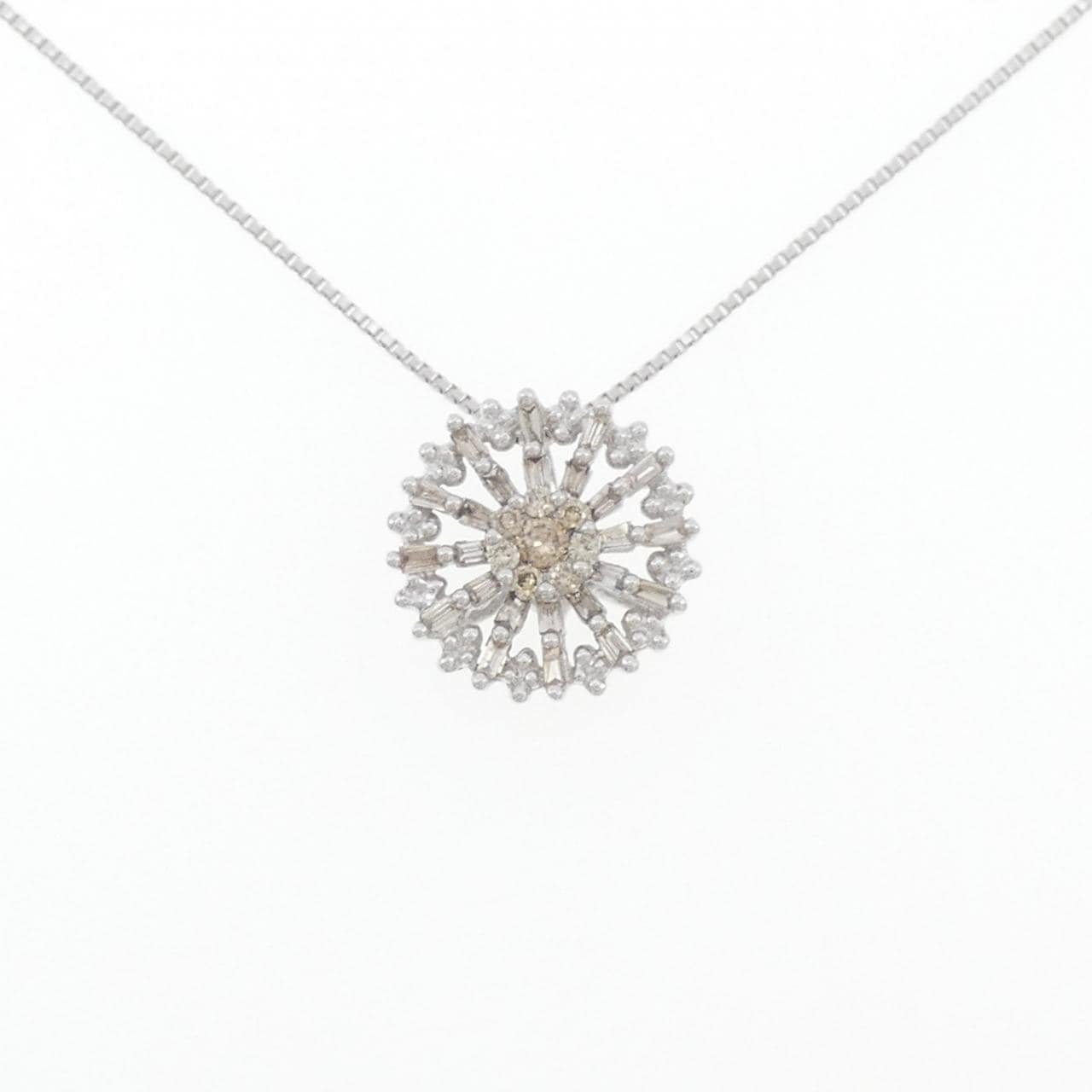 K18WG ダイヤモンド ネックレス 0.28CT