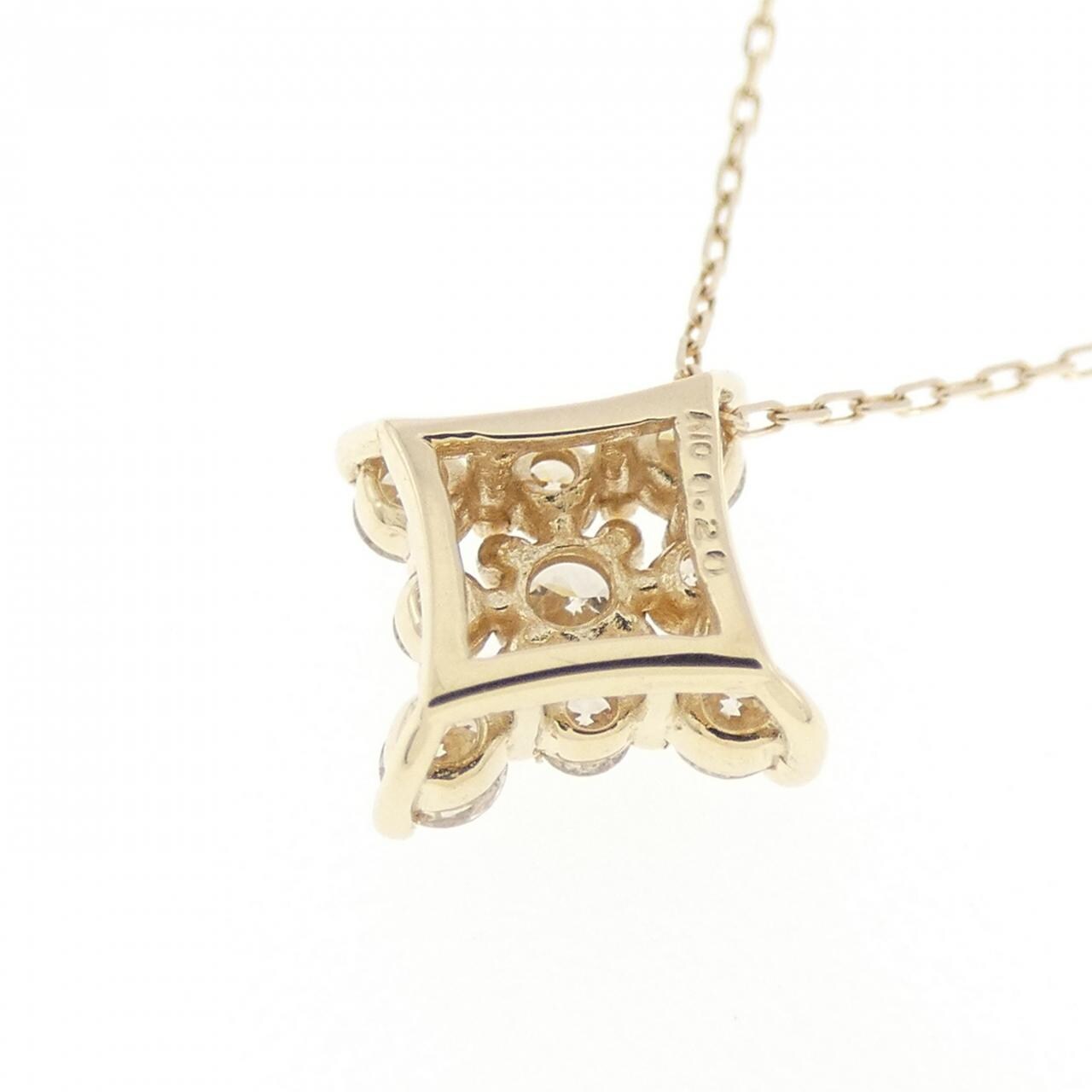 【新品】K10YG ダイヤモンド ネックレス 0.20CT