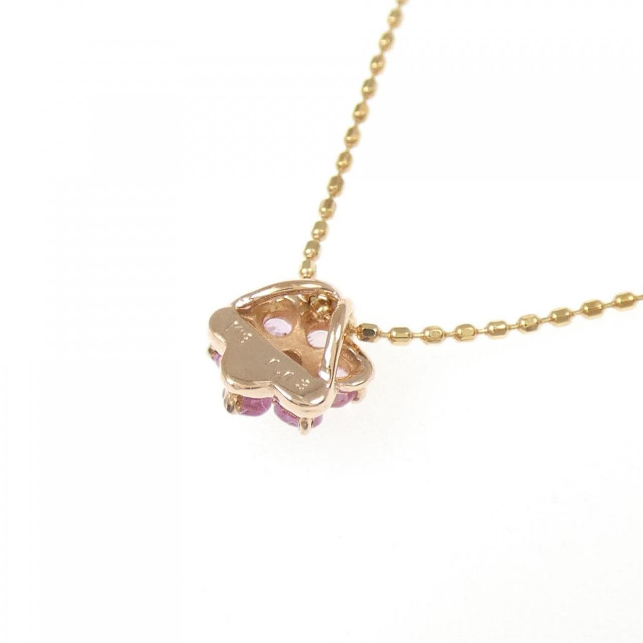 K18PG Flower Sapphire Necklace