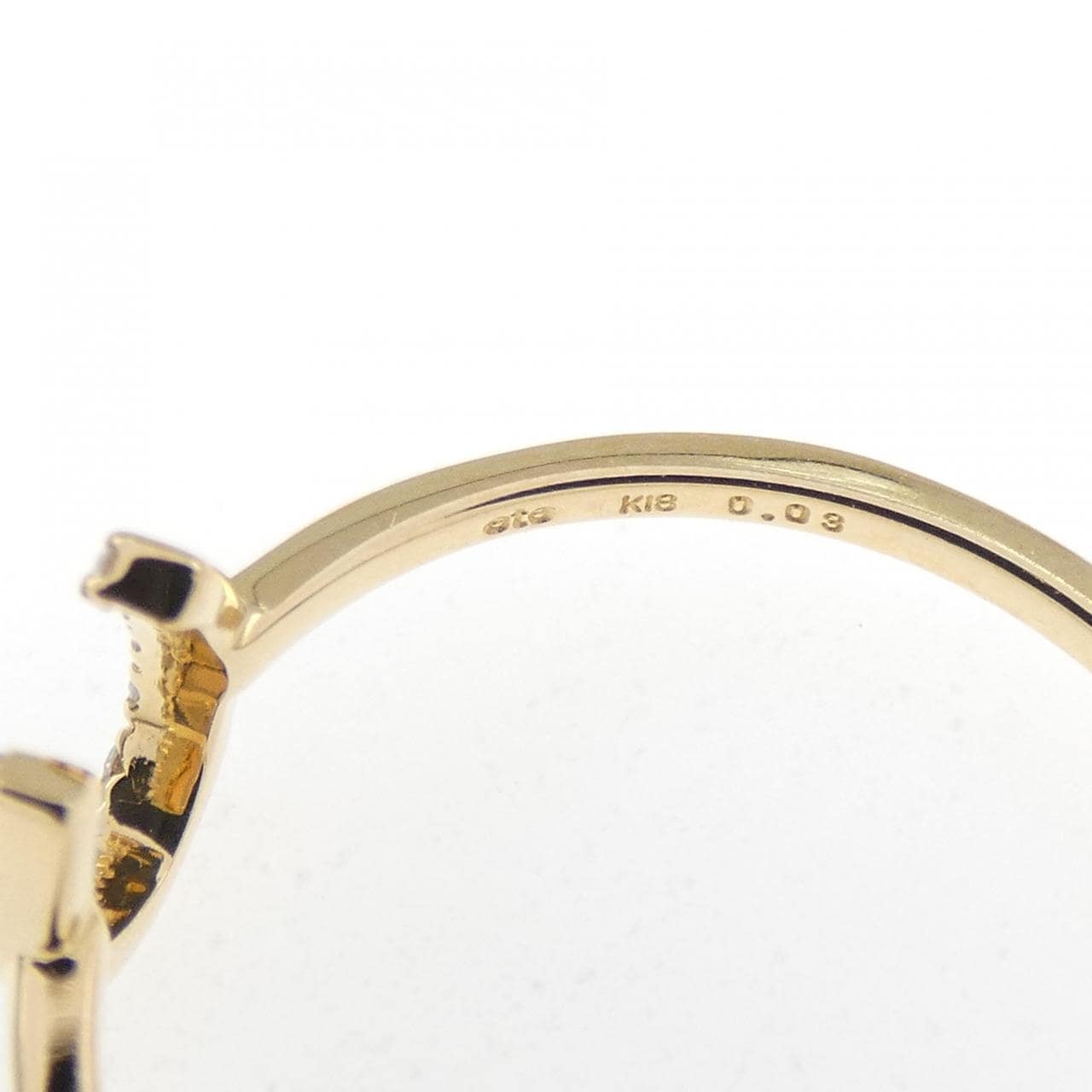 エテ ホースシュー ダイヤモンド リング 0.03CT