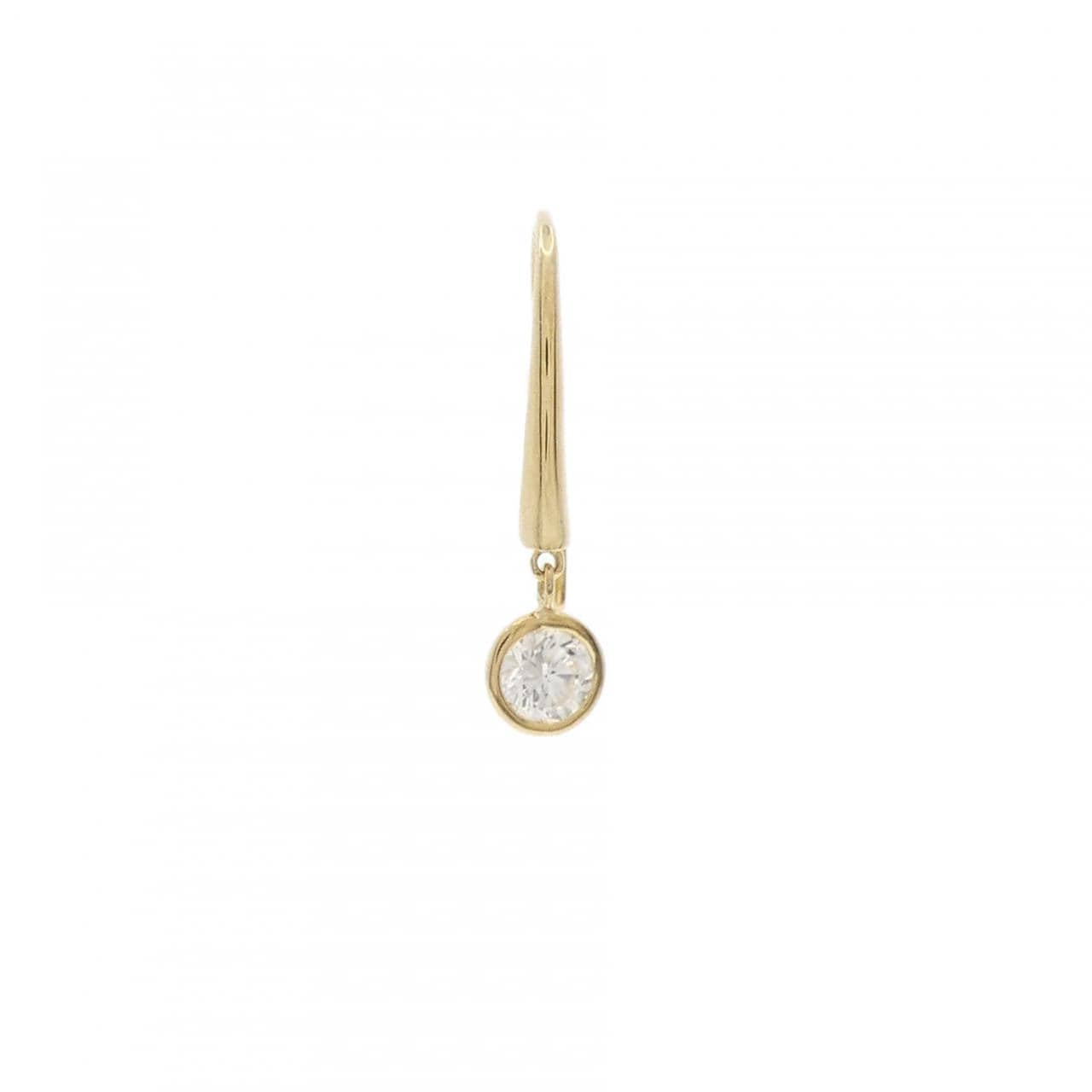 K18YG ダイヤモンド ピアス 片耳 0.16CT