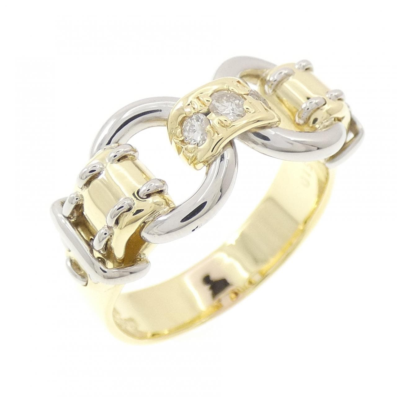 K18YG/PT900 Diamond Ring 0.15CT