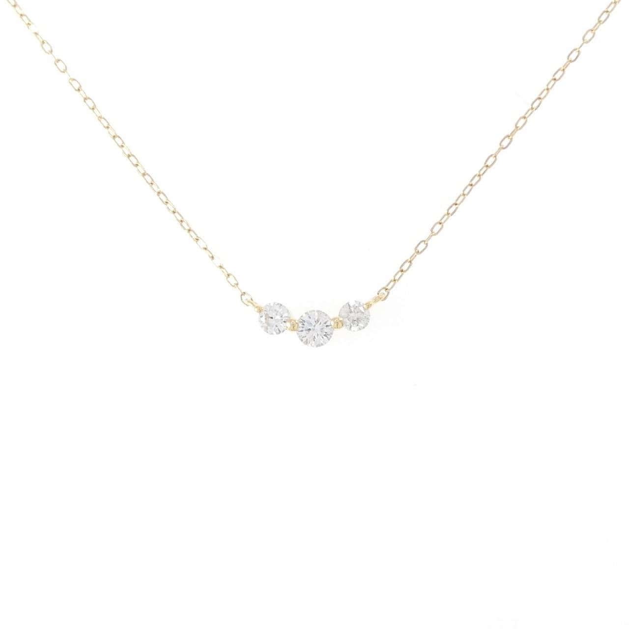 K18YG ダイヤモンド ネックレス 0.24CT