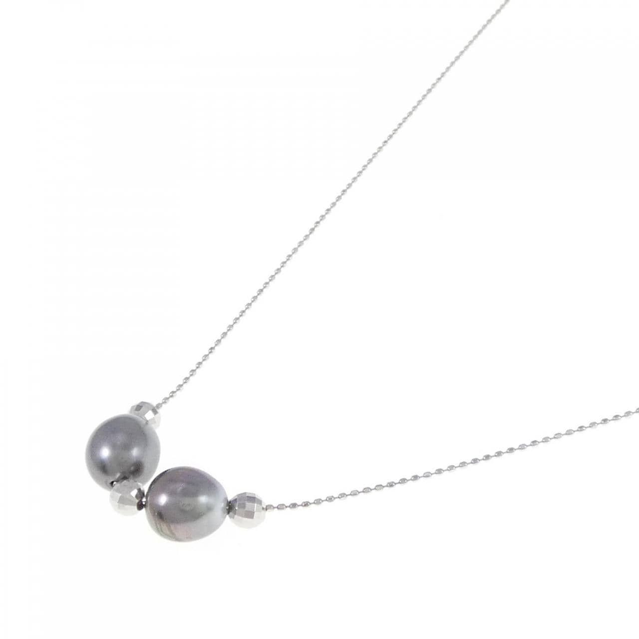 PT black butterfly pearl necklace