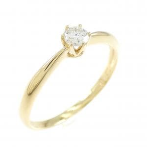 K18YG ソリティア ダイヤモンド リング 0.16CT