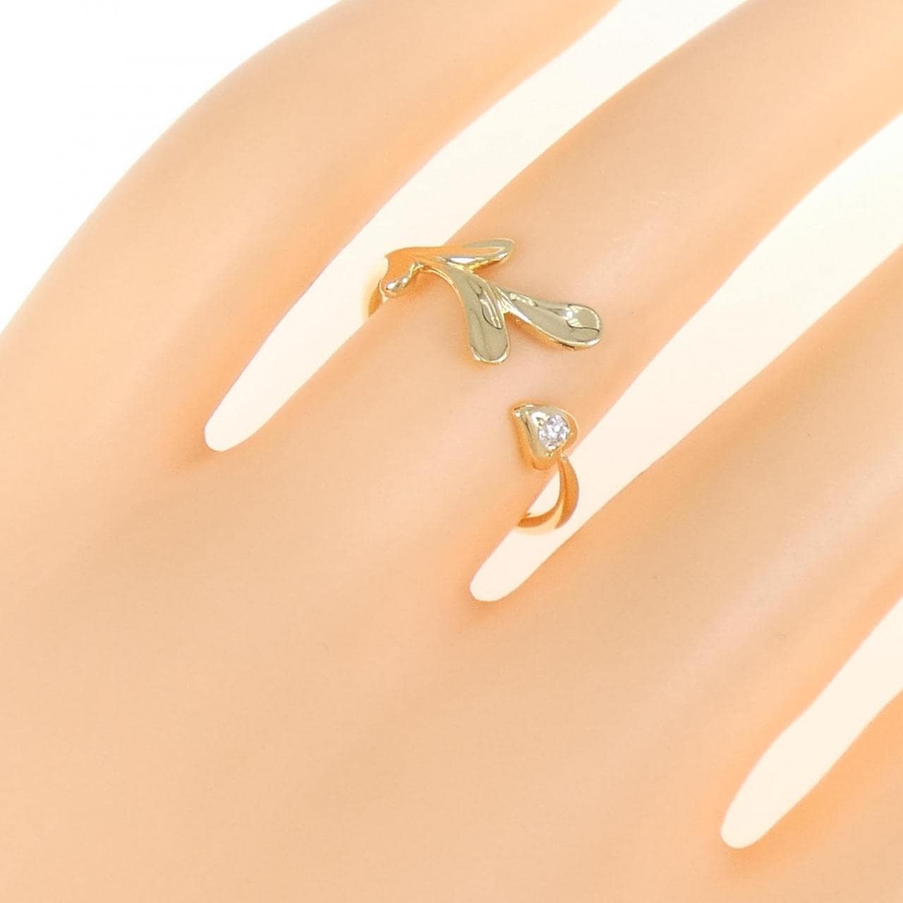 K18YG ダイヤモンド リング 0.03CT