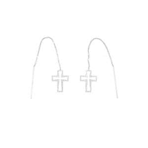 K14WG クロス ピアス