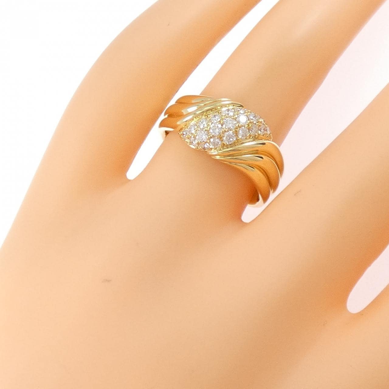 K18YG ダイヤモンド リング 0.44CT