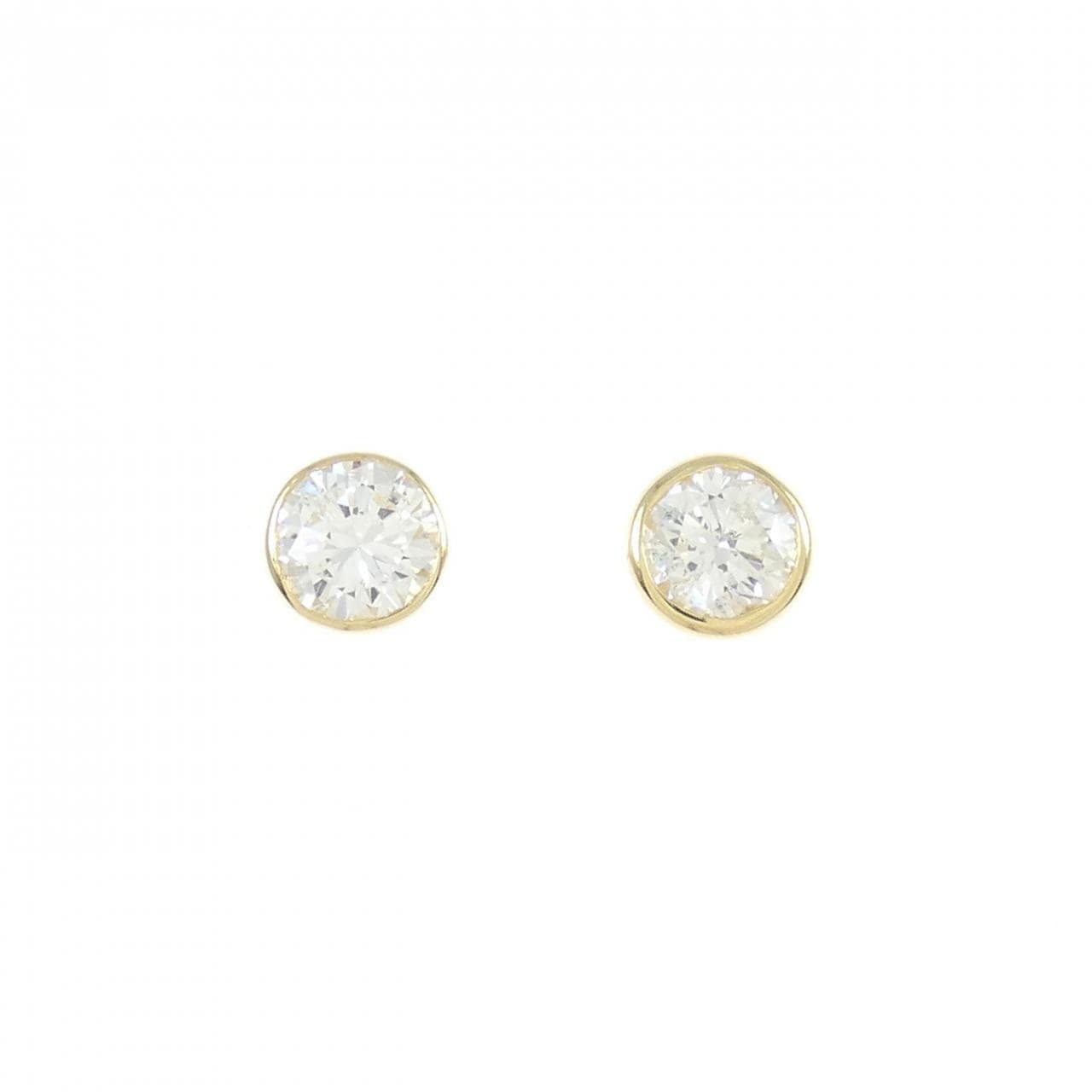 [Remake] K18YG/ST Diamond Earrings 0.528CT 0.581CT I I1 Good