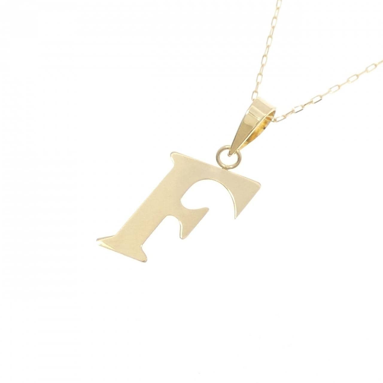 【新品】K18YG イニシャルF ネックレス