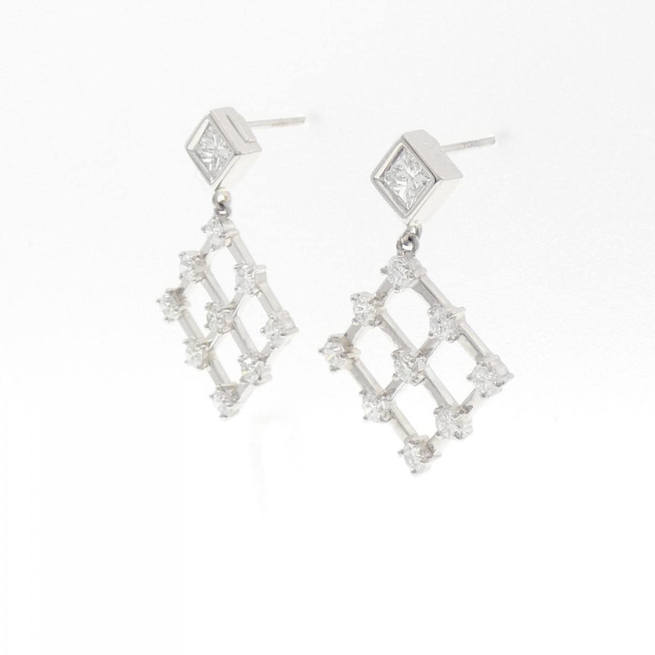 PT900 ダイヤモンド ピアス 1.34CT