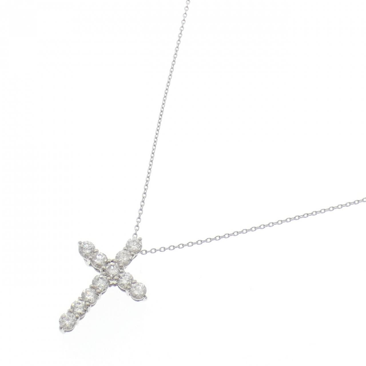 PT900/PT850 クロス ダイヤモンド ネックレス 1.00CT