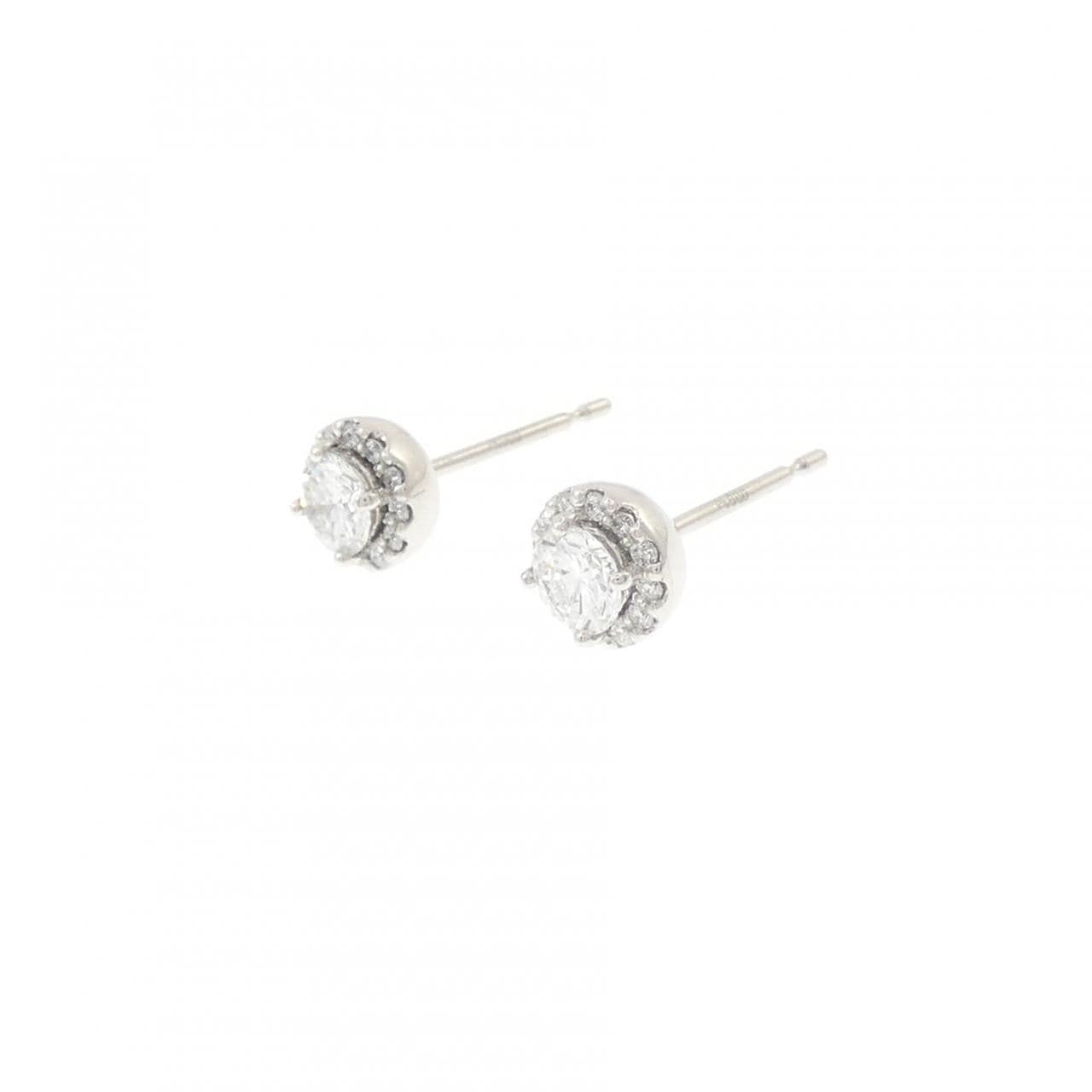 【リメイク】PT900/ST ダイヤモンド ピアス 0.227CT 0.229CT E-F VS2 VG-G