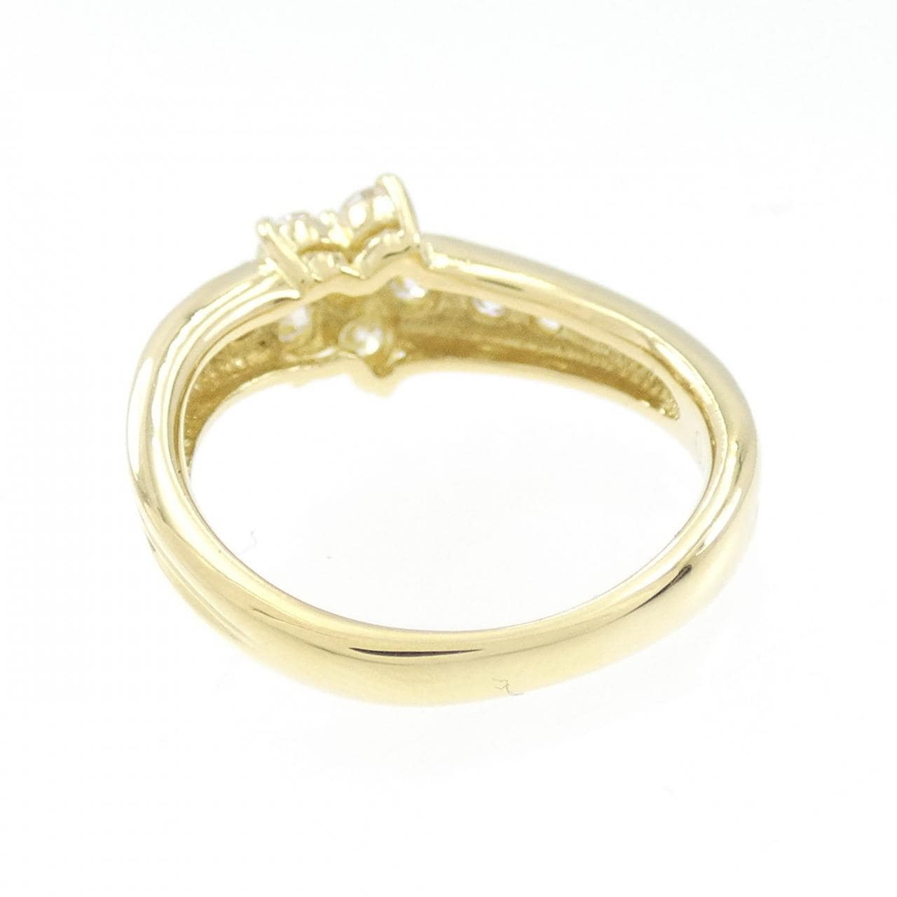 K18YG flower Diamond ring 0.51CT