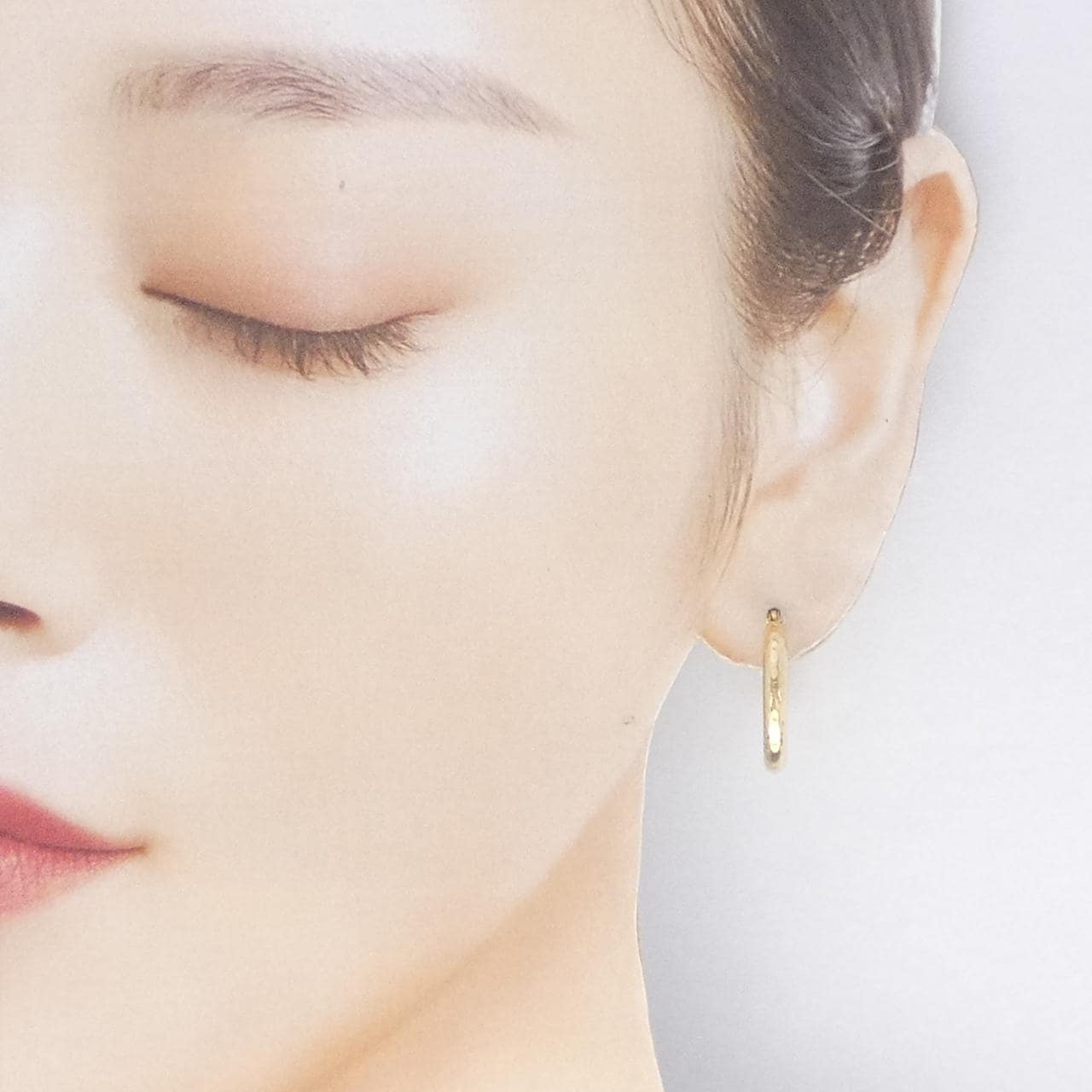 K18YG フープ ピアス