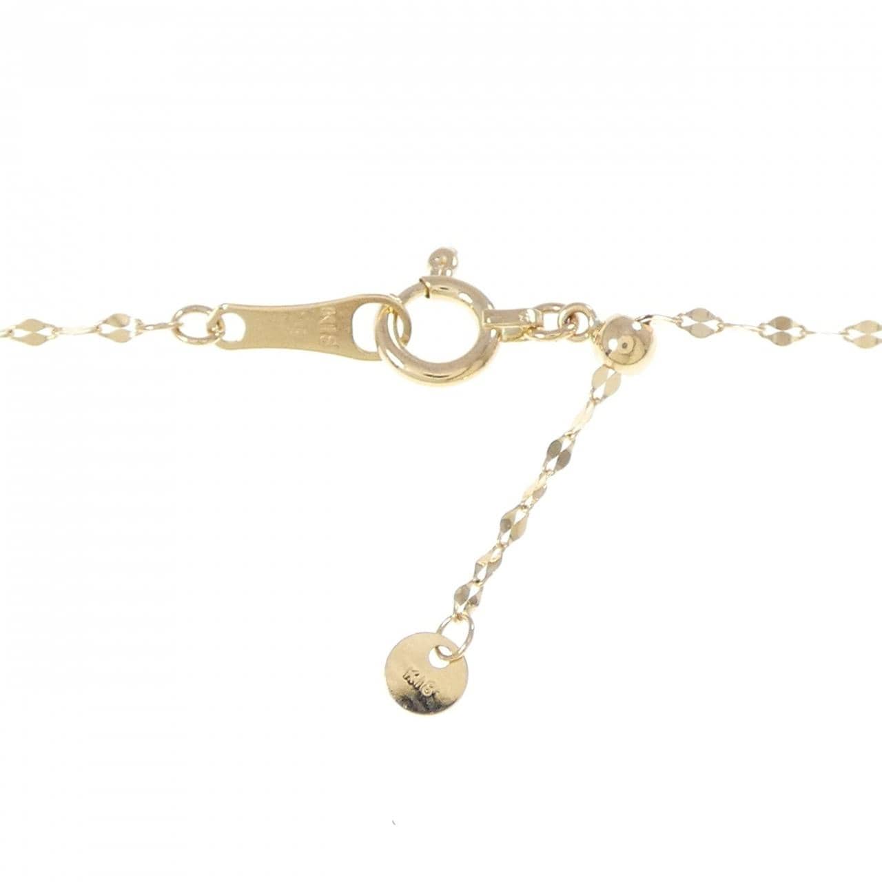 K18YG(frame)/K18YG coin necklace