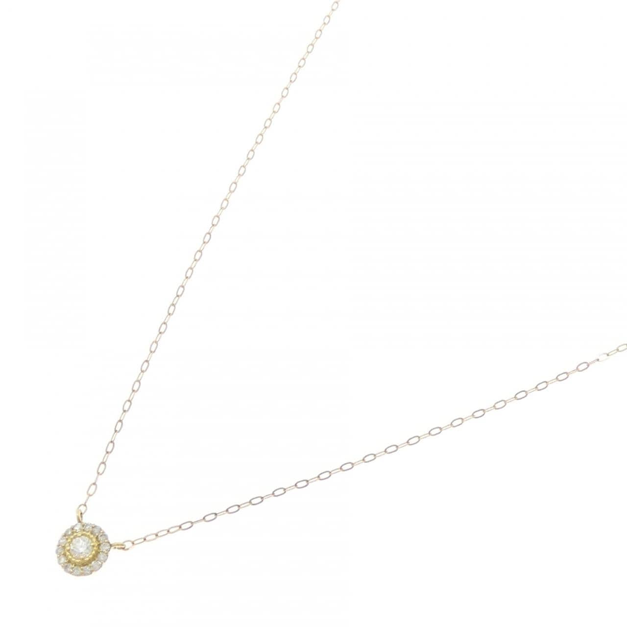 K18YG ダイヤモンド ネックレス 0.13CT