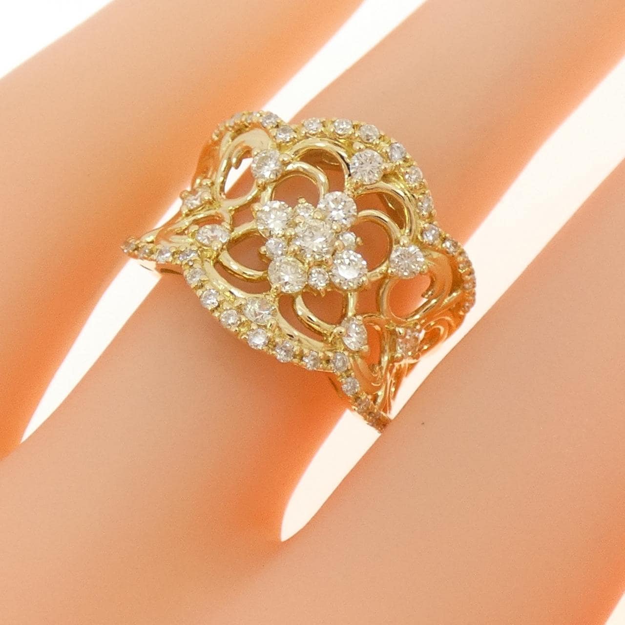 K18YG ダイヤモンド リング 0.73CT