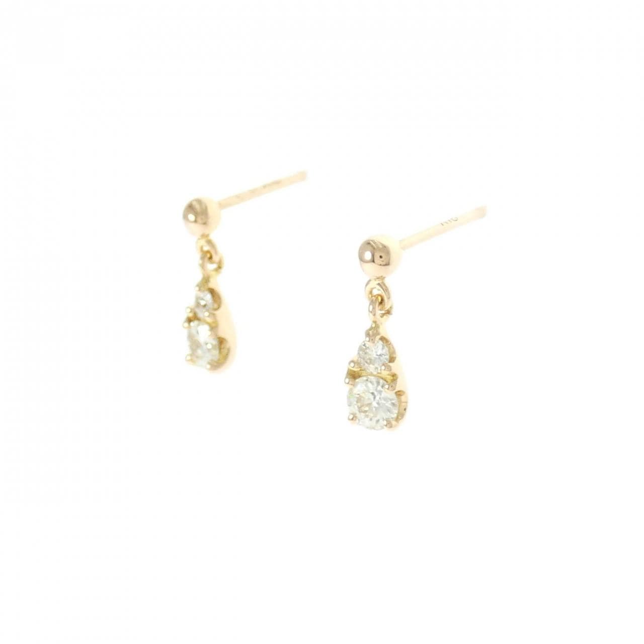 K18PG ダイヤモンド ピアス 0.20CT