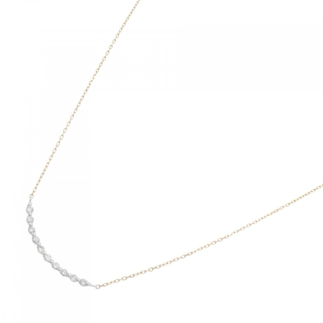 K18WG/K18YG ダイヤモンド ネックレス 0.14CT