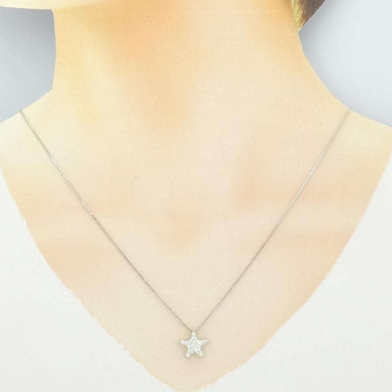 PT900/PT850 スター ダイヤモンド ネックレス 0.25CT