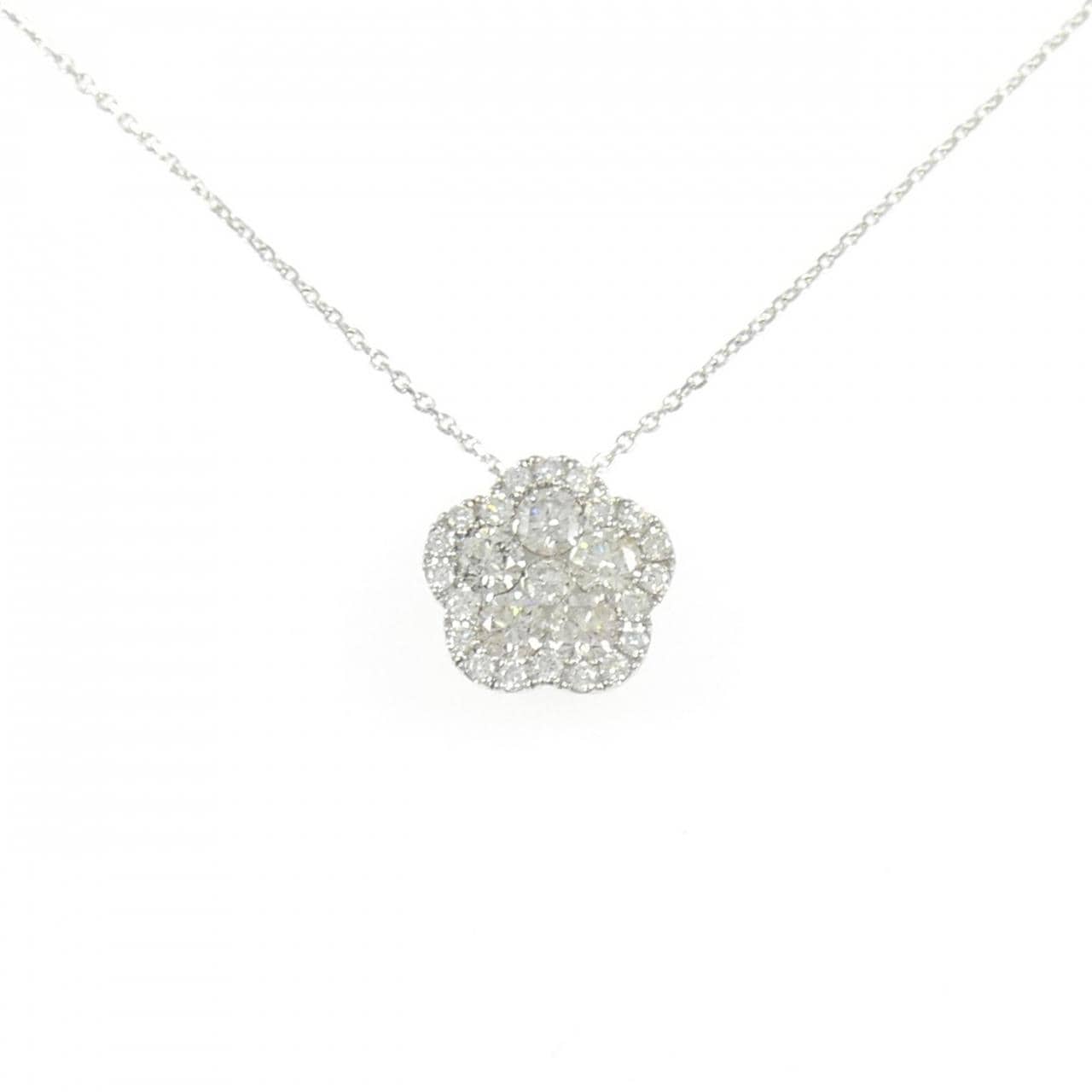 PT950/PT850 花朵钻石项链 1.00克拉