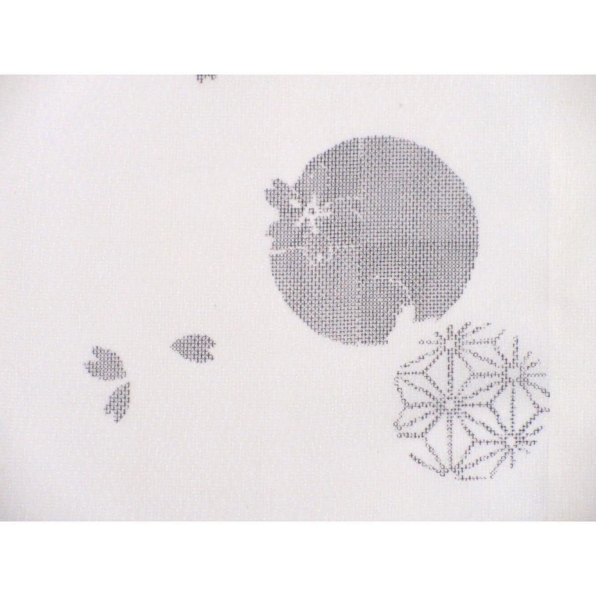 化繊　単衣　小紋　身幅Ｌ寸