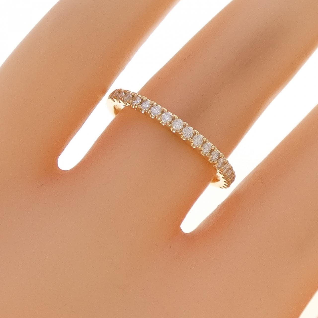 【リメイク】K18YG ハーフエタニティ ダイヤモンド リング 0.20CT