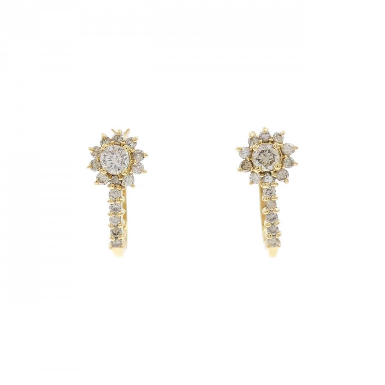 K18YG ダイヤモンド ピアス 0.50CT